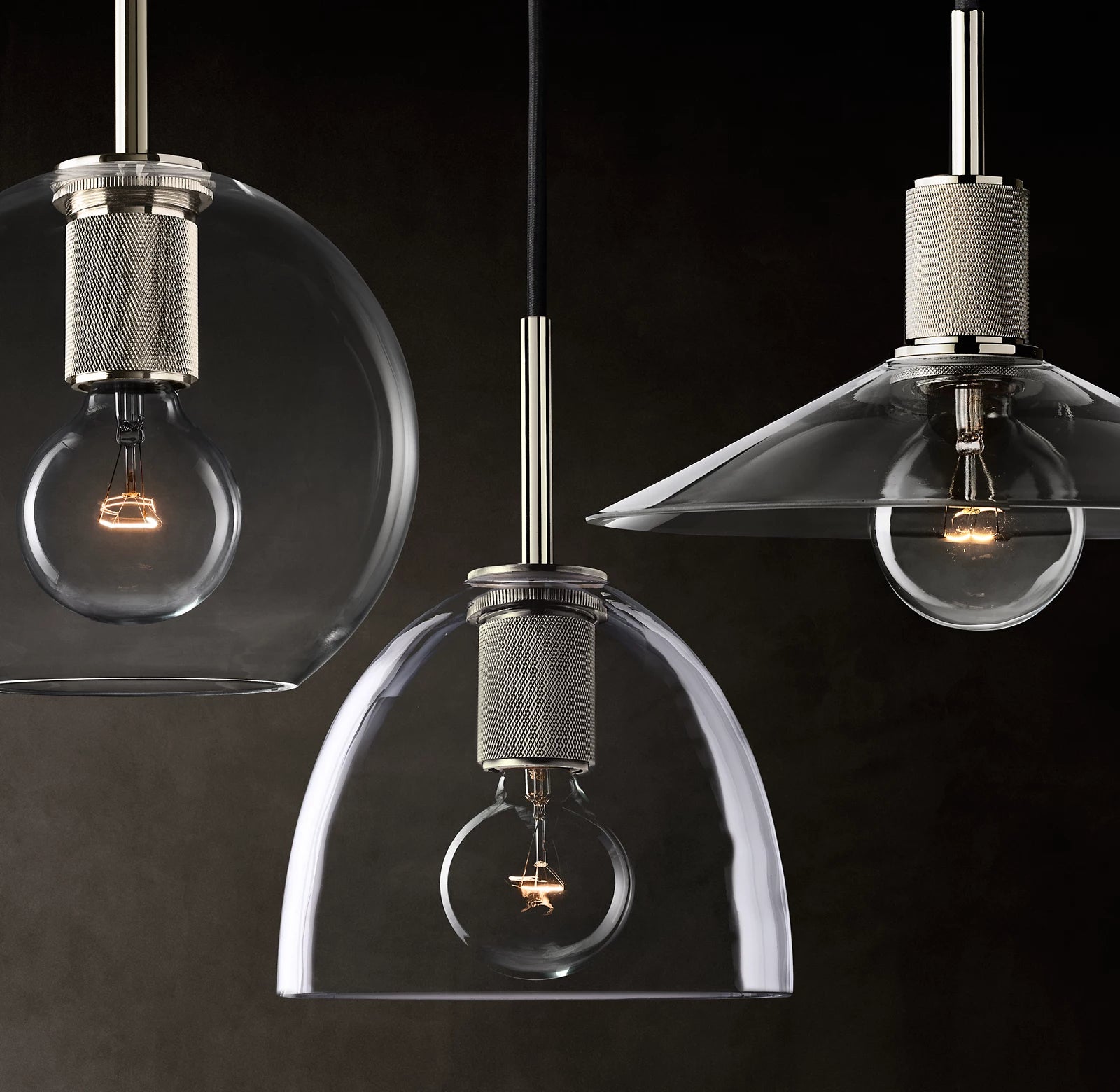 Utilitaire Globe Shade Pendant 8", 11", 14"